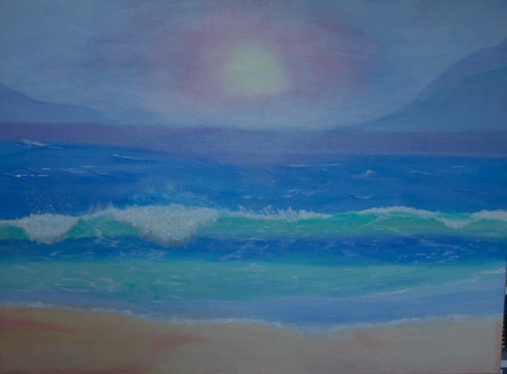 Landscape, Seascape, Ocean, Blue, Waves.